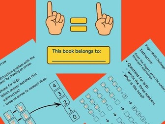 Finger Math Workbook – Illustrated Subtraction Practice for Kids