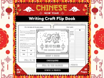 Chinese New Year Flip Book : Interactive Reading and Writing Craft for Kids