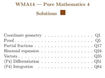 Pearson IAL Mathematics - Pure Mathematics 4 - Question By Topic - Solution PDF