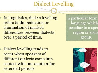 Analysing Spoken Language - Received Pronunciation and Estuary English