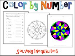 Solving Inequalities Color By Number By Charlotte James615