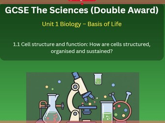 WJEC GCSE The Sciences Biology Unit 1.1