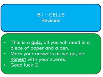 AQA GCSE SCIENCE -B1 (CELLS) REVISION