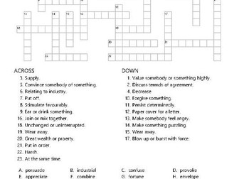 Long vowel- silent 'e' crossword.