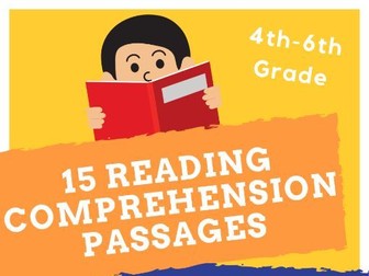 15 Reading Comprehension Passages | 4th-6th Grade