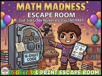 Numeracy Day Maths Escape Room | LKS2 End of Term Revision Game | Year 3 & Year 4 Activity