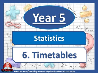 Year 5 – Statistics – Timetables - White Rose Maths
