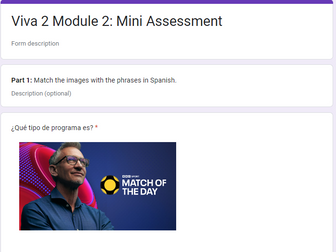 Viva 2 Module 2: Google form Assessment