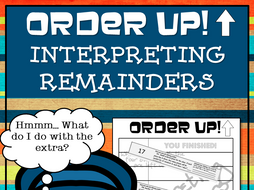 Interpreting Remainders - Order Up!