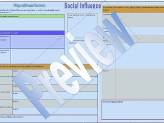 OCR Social influence revision sheet