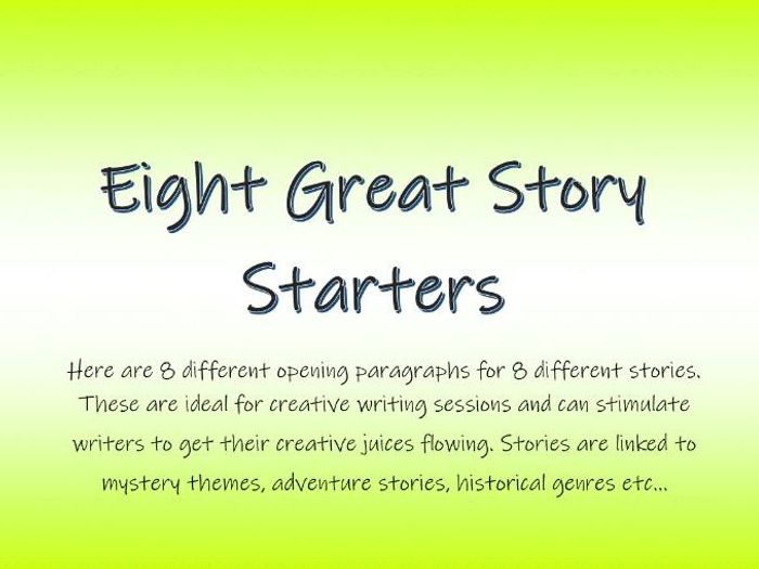 creative writing story starters