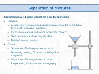 Mixtures [Worksheet Bundle] by GoodScienceWorksheets  Teaching Resources  Tes