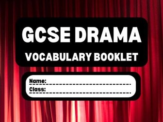 Drama Vocabulary Booklet