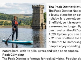 Active Holidays reading comp - ESOL Entry 3