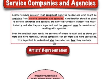 BTEC Music Unit 1 - 'The Music Industry': "Artist Representation"