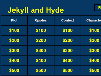 Jekyll and Hyde Jeopardy! Quiz