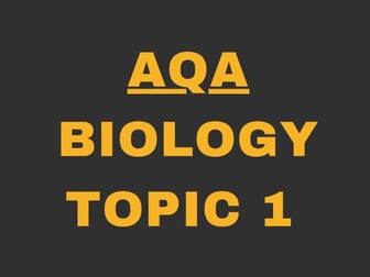 AQA Biology topic 1 questions