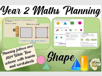 Maths planning, Year 2 shape, whole unit, PowerPoints and Worksheets.