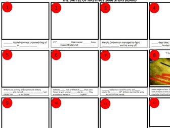 BATTLE OF HASTINGS STORYBOARD. WITH DIFFERENTIATED VERSION FOR SEN