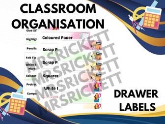 Classroom Drawer Labels (inc blank labels)