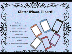Glitter Iphones Clipart Clips