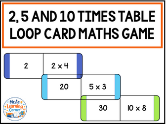 Times Tables Loop Cards (2s, 5s and 10s)