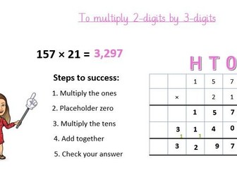 Multiply 2 digits by 3 digits - Video