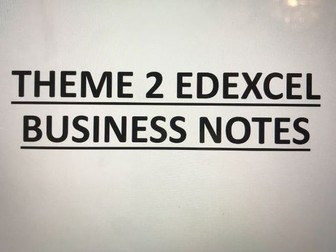 Business Theme 2 Edexcel A-Level Notes