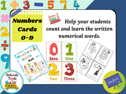 numbers cards 0 9 teaching resources