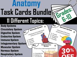 Anatomy Task Cards Bundle: Human Body Systems