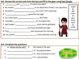 Past Simple Regular Irregular Verbs Was Were Negation Questions