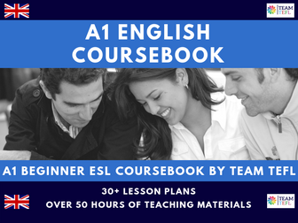 A1 Beginner English Course Book ESL (50+hrs) | Distance Learning | Google Apps