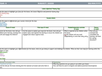 Lesson Plan Template with Guidance