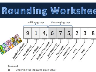 Rounding Worksheet (6 digits and more)