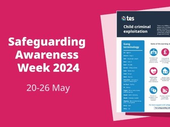 Child criminal exploitation poster for staff