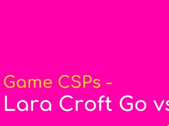 AQA Media Studies GCSE - Lara Croft Go and Kim Kardashian Hollywood Game CSP slides