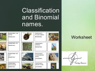 Classification binomial names
