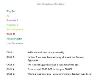 Ancient Egyptians Assembly Script