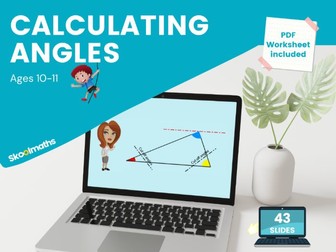 Calculating Angles Year 6 Interactive Maths Lesson and Activities