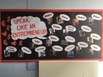 Business Studies display Speak like an Entrepreneur - updated