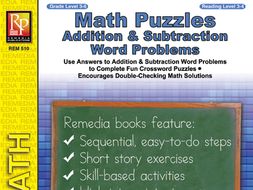 Math Puzzles: Addition & Subtraction Word Problems