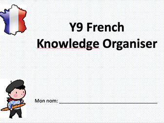 Y9 French Knowledge Organiser / sentence builder