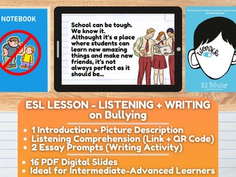 ESL Teaching Resource Lesson Plan on Bullying - Cyberbullying