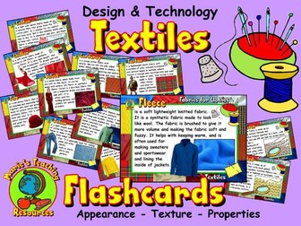 DT Textiles Fabrics Flashcards