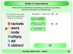 Order of Operations: BODMAS KS4