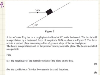 Friction Exam Questions - Mechanics