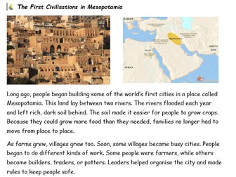 Guided Reading_The First Civilisations in Mesopotomia