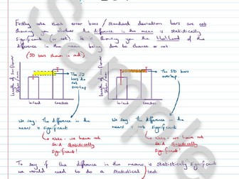 SD and Stats summary - AQA A level Biology