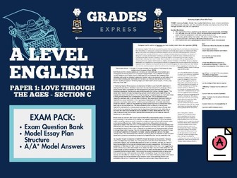 AQA A LEVEL English Literature A: Wuthering Heights & Post 1900s Poetry A*/A Model Answers