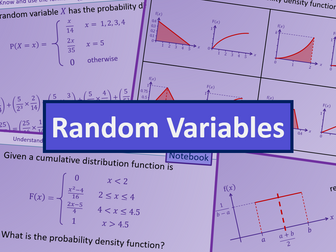 Random Variables Cumulative Distribution Function - Further maths A level A2